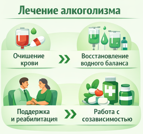лечение алкоголизма в Колпино этапы